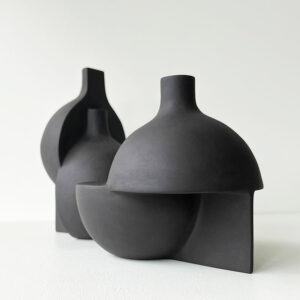 Dual ceramic vase by Karin Amdal